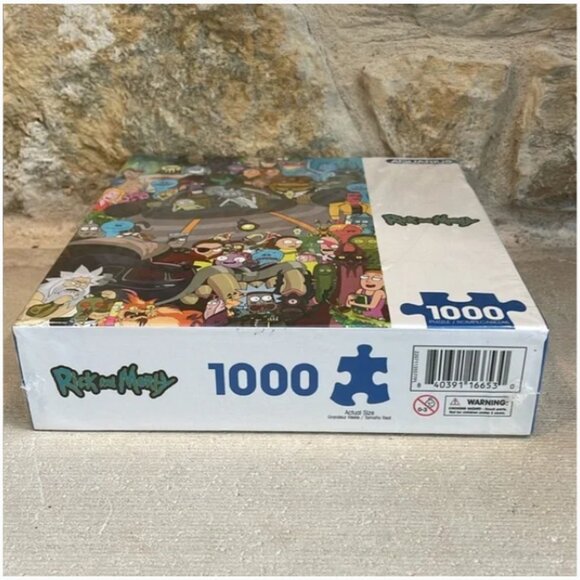 NEW SEALED Rick and Morty with friends 1000 Piece Puzzle Aquarius 63-297 - Picture 5 of 8